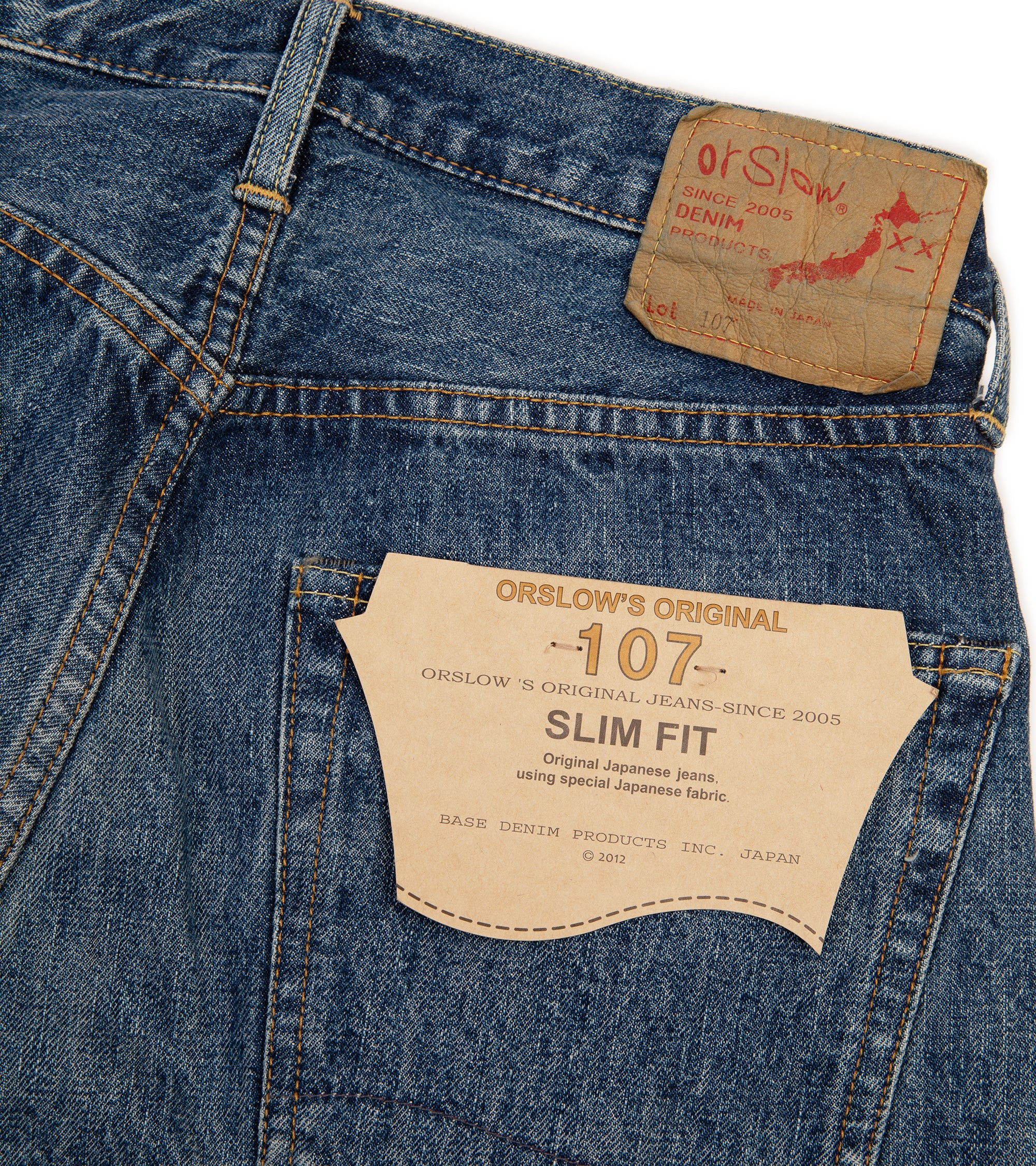 OrSlow 107 Ivy Fit Selvedge Denim: 2 Year Wash