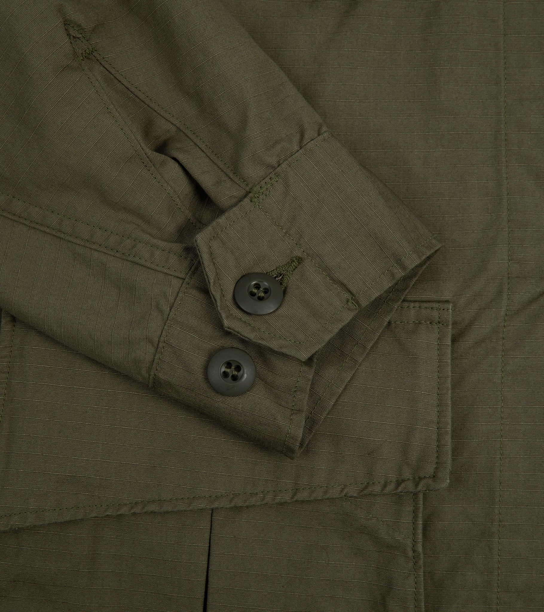 OrSlow Cotton Ripstop Tropical Jacket: Army Green - Trunk Clothiers