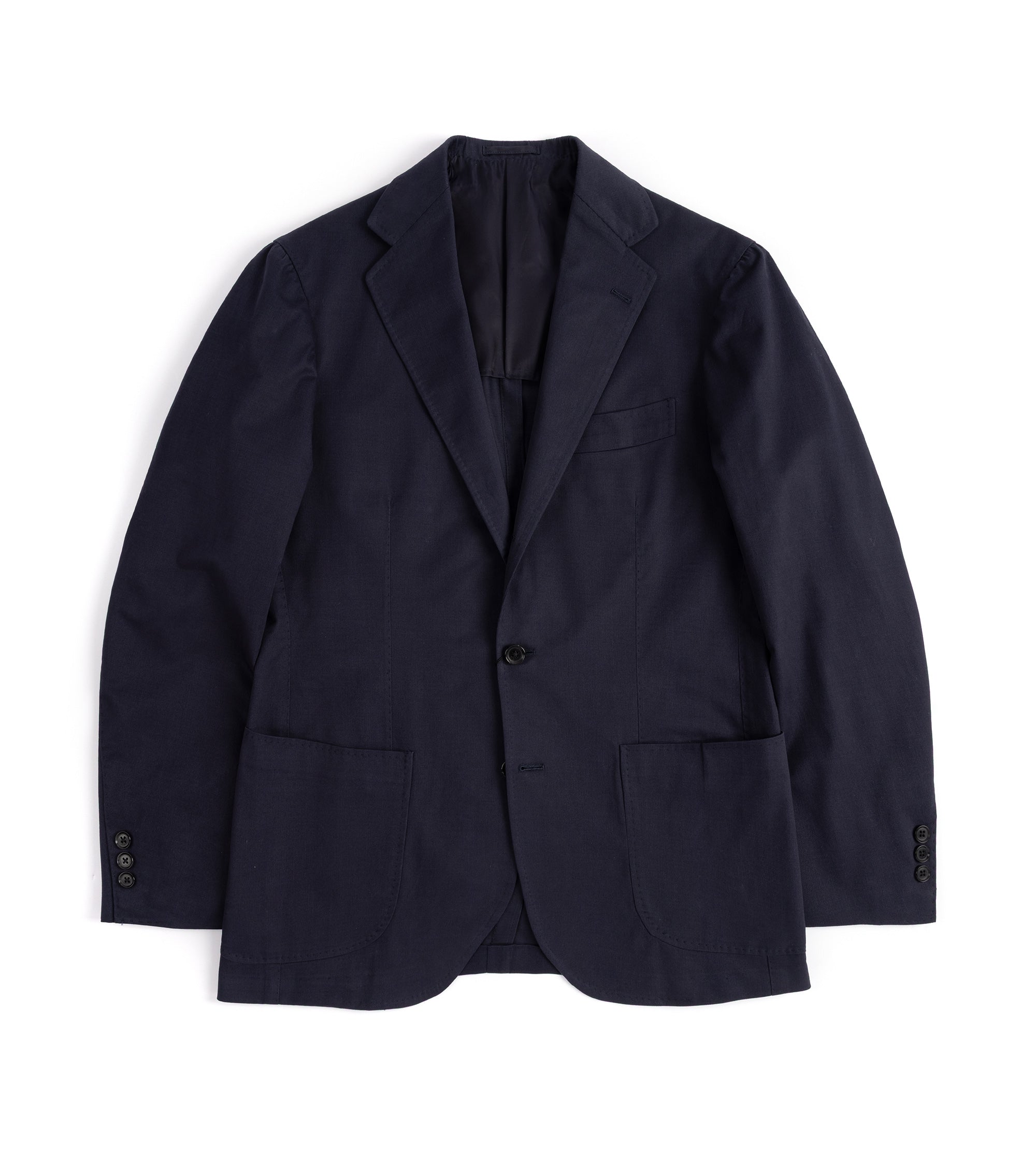 Ring Jacket Meister Cotton Cashmere Twill Suit: Navy