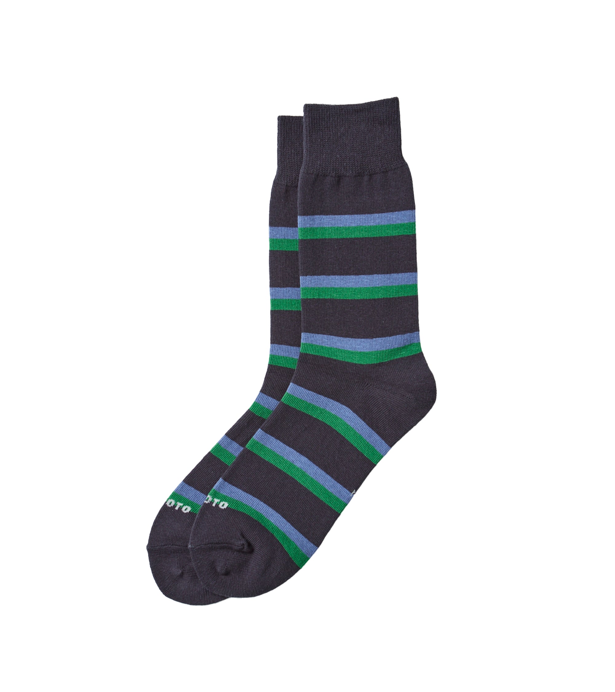 RoToTo Rugby Stripe Socks: Charcoal