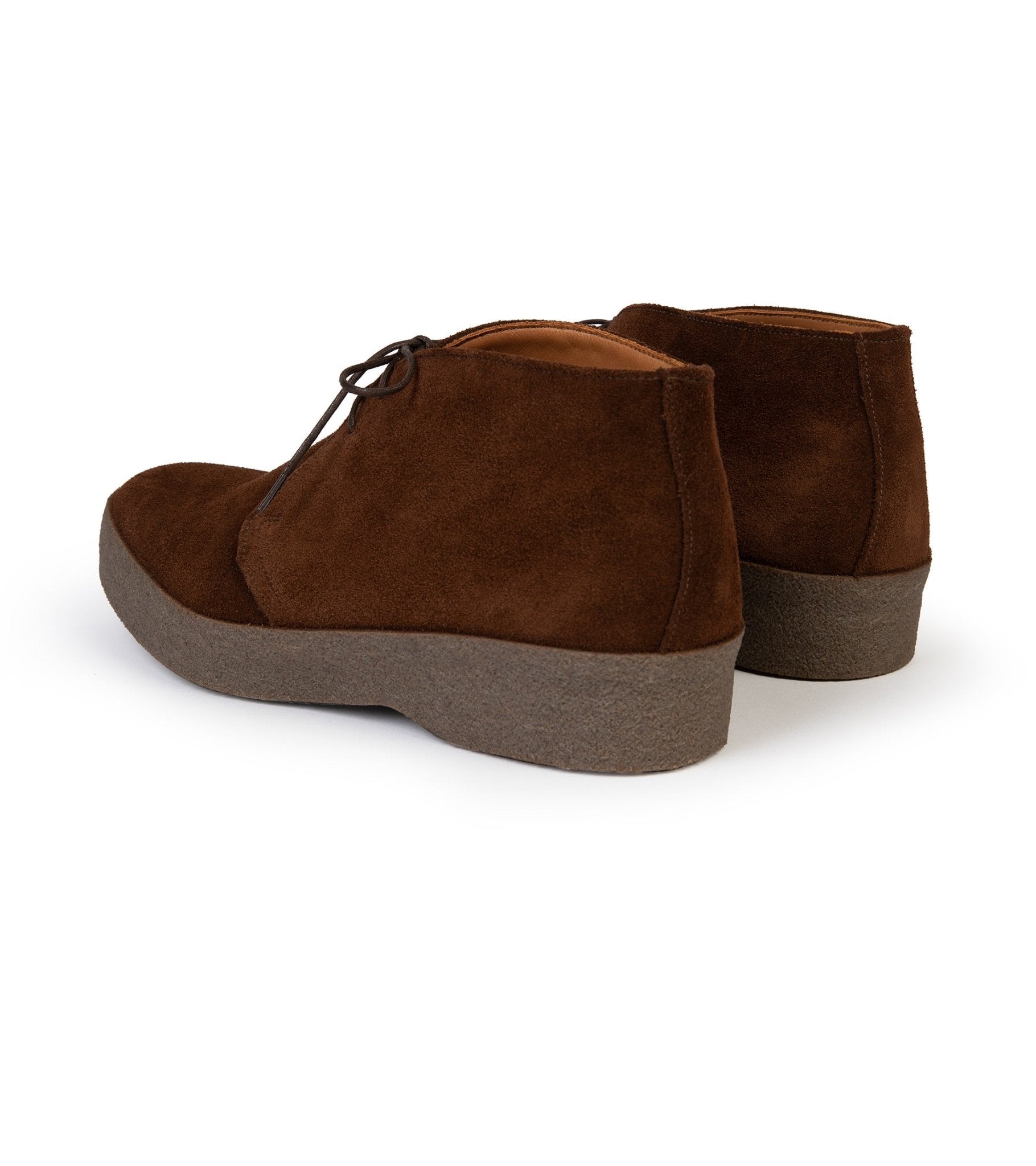 Sanders Hi-Top Suede Chukka Boot: Polo Snuff - Trunk Clothiers