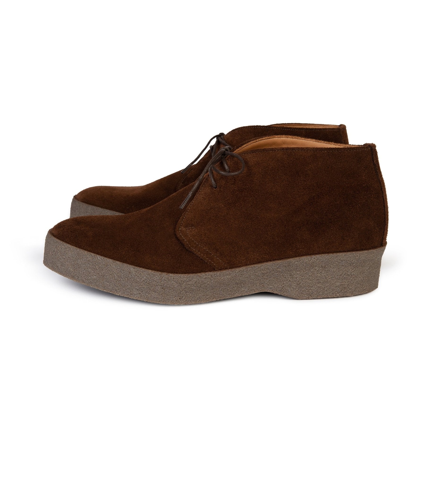 Sanders Hi-Top Suede Chukka Boot: Polo Snuff - Trunk Clothiers