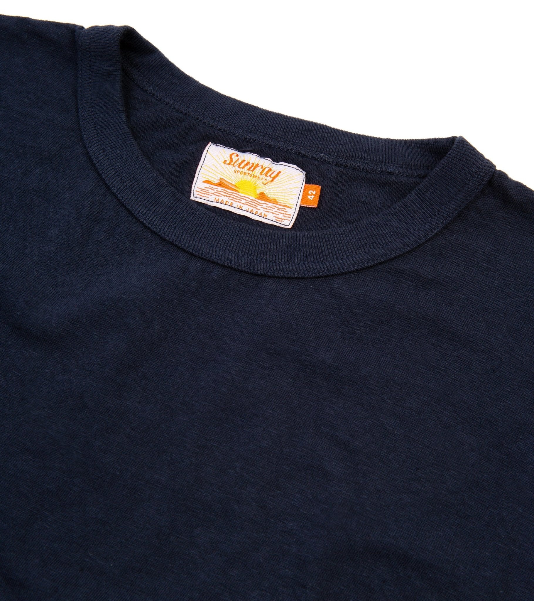 Sunray Sportswear Haleiwa Short Sleeve Cotton T-Shirt: Dark Navy - Trunk Clothiers