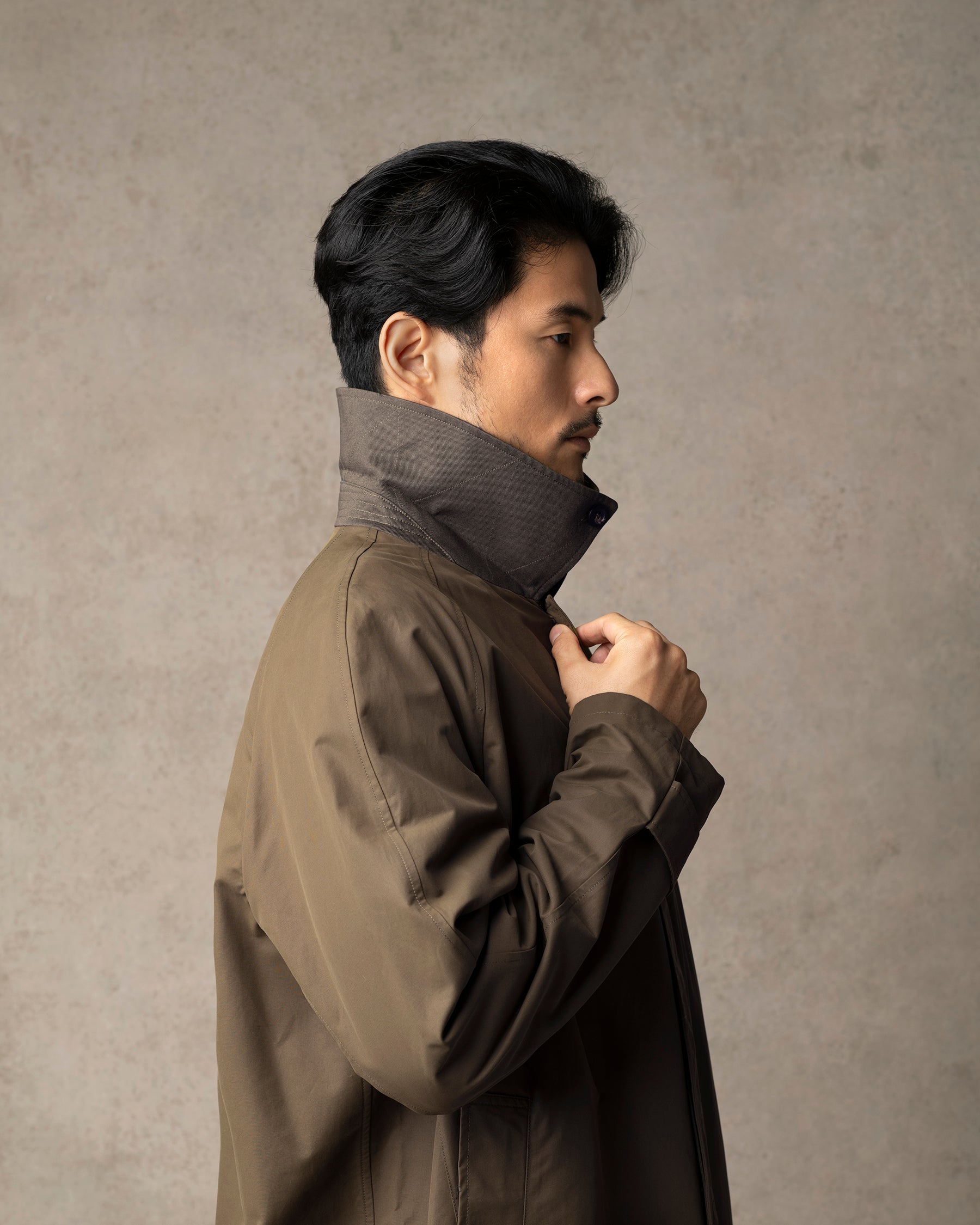 Trunk Harding Cotton Blend Raincoat: Olive