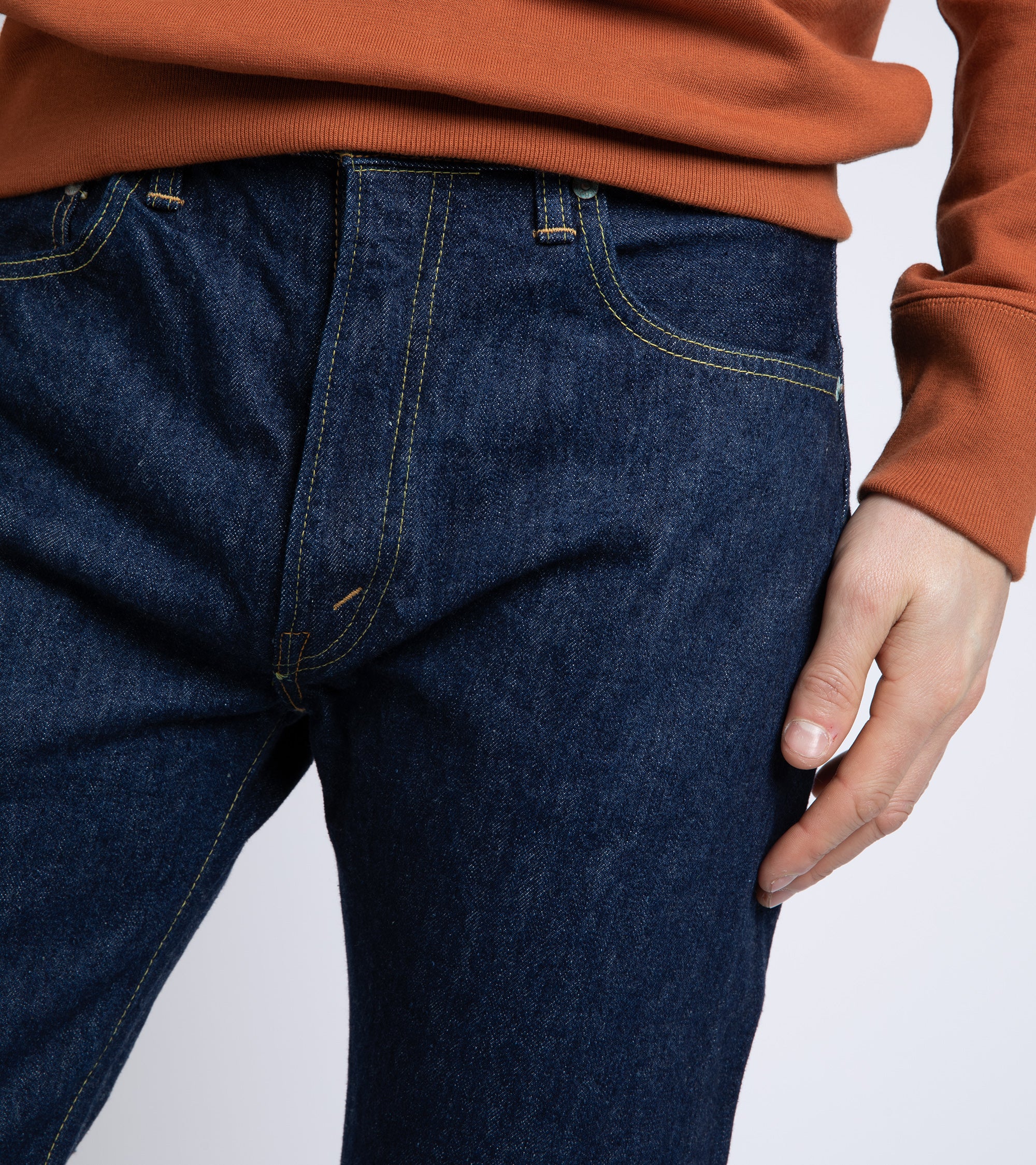 OrSlow 107 Ivy Fit Selvedge Denim: One Wash