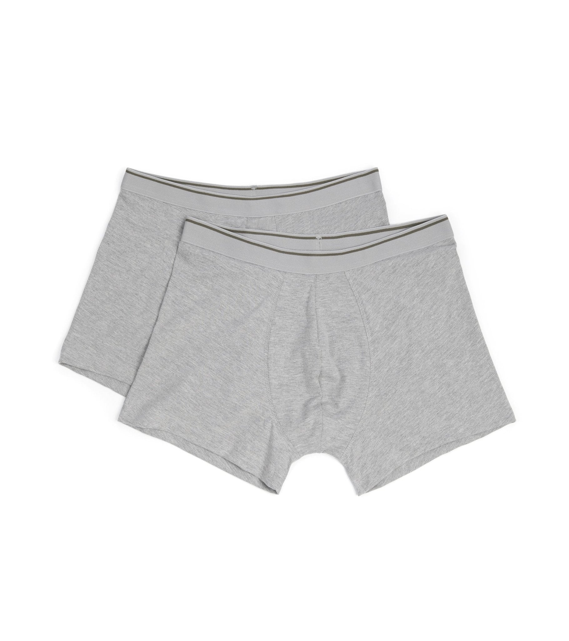 Trunk 2 Pack Organic Cotton Boxer Briefs: Grey Marl - Trunk Clothiers