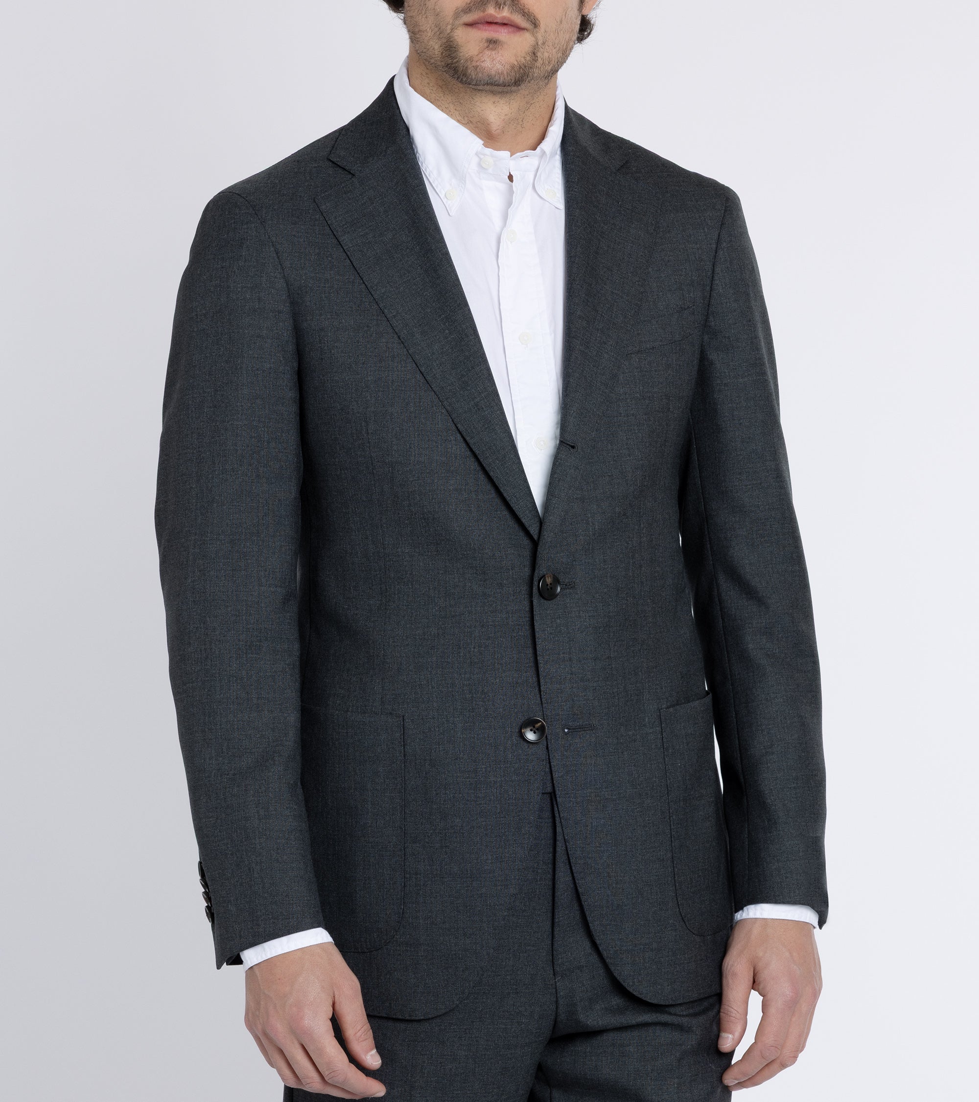 Trunk Walbrook Wool Fresco Suit Jacket: Grey