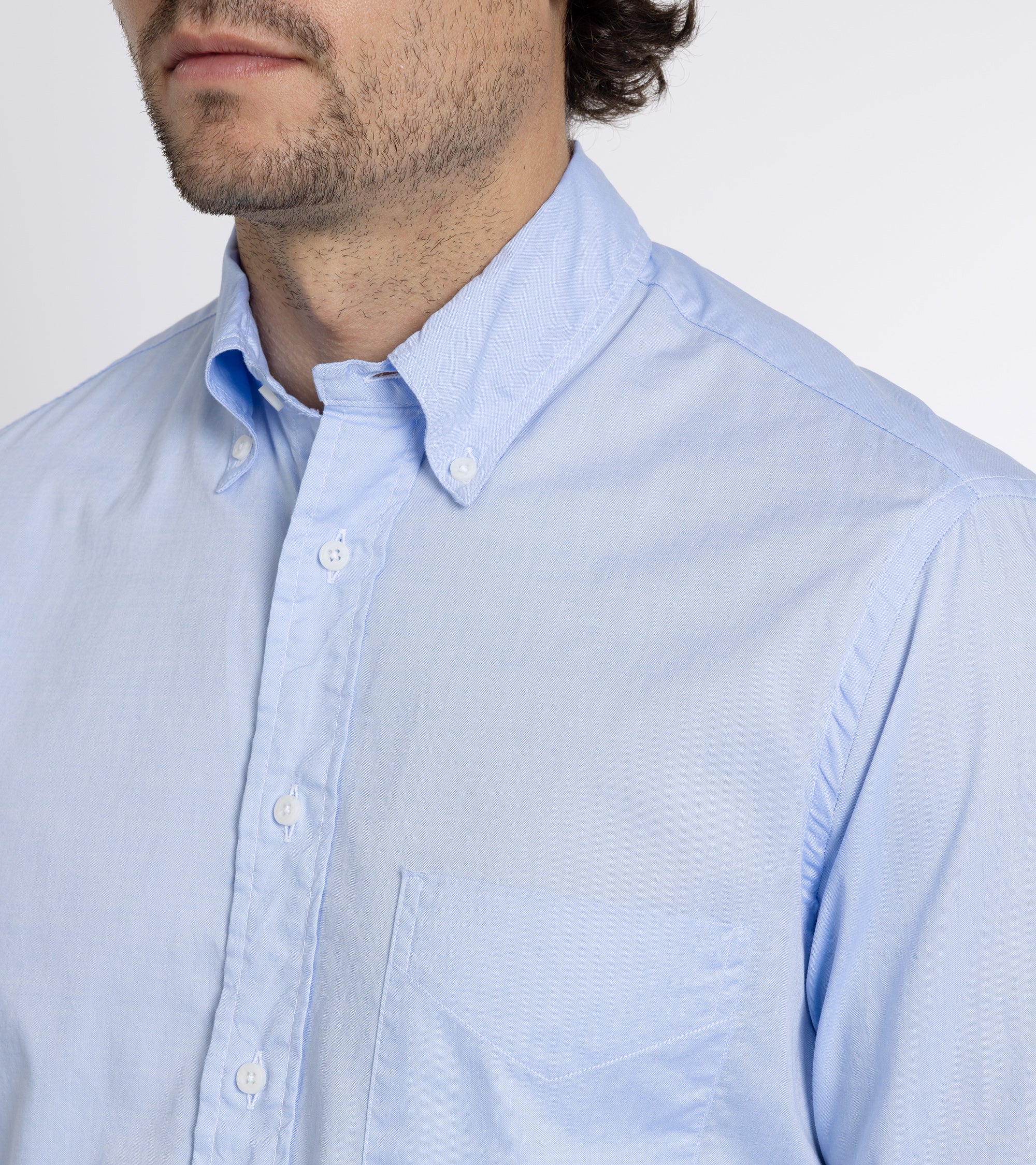 Gitman Vintage Zephyr Cotton Shirt: Blue
