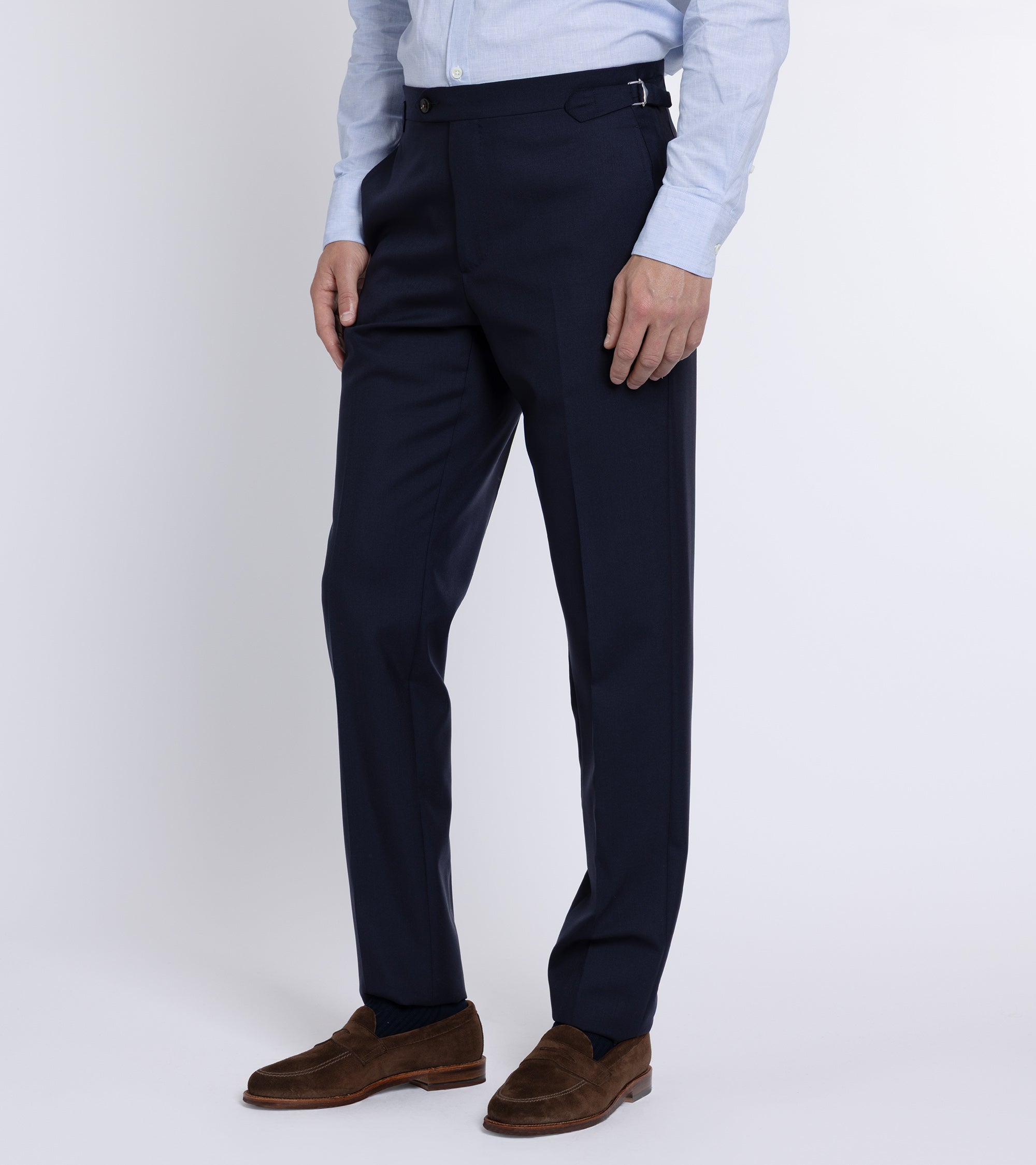 Trunk Walbrook Wool Fresco Suit Trousers: Navy