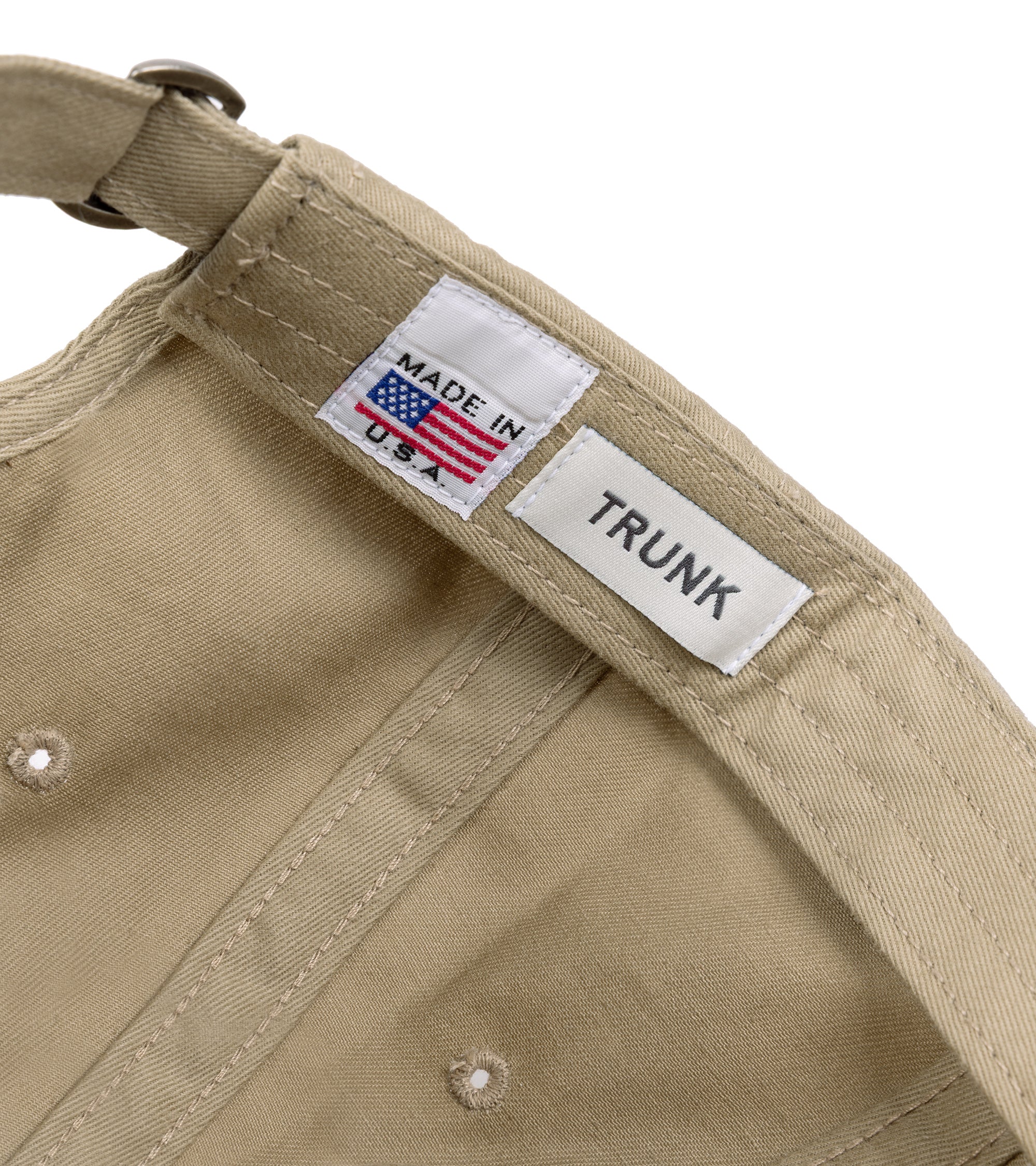 Trunk Brushed Cotton Twill Baseball Cap: Khaki