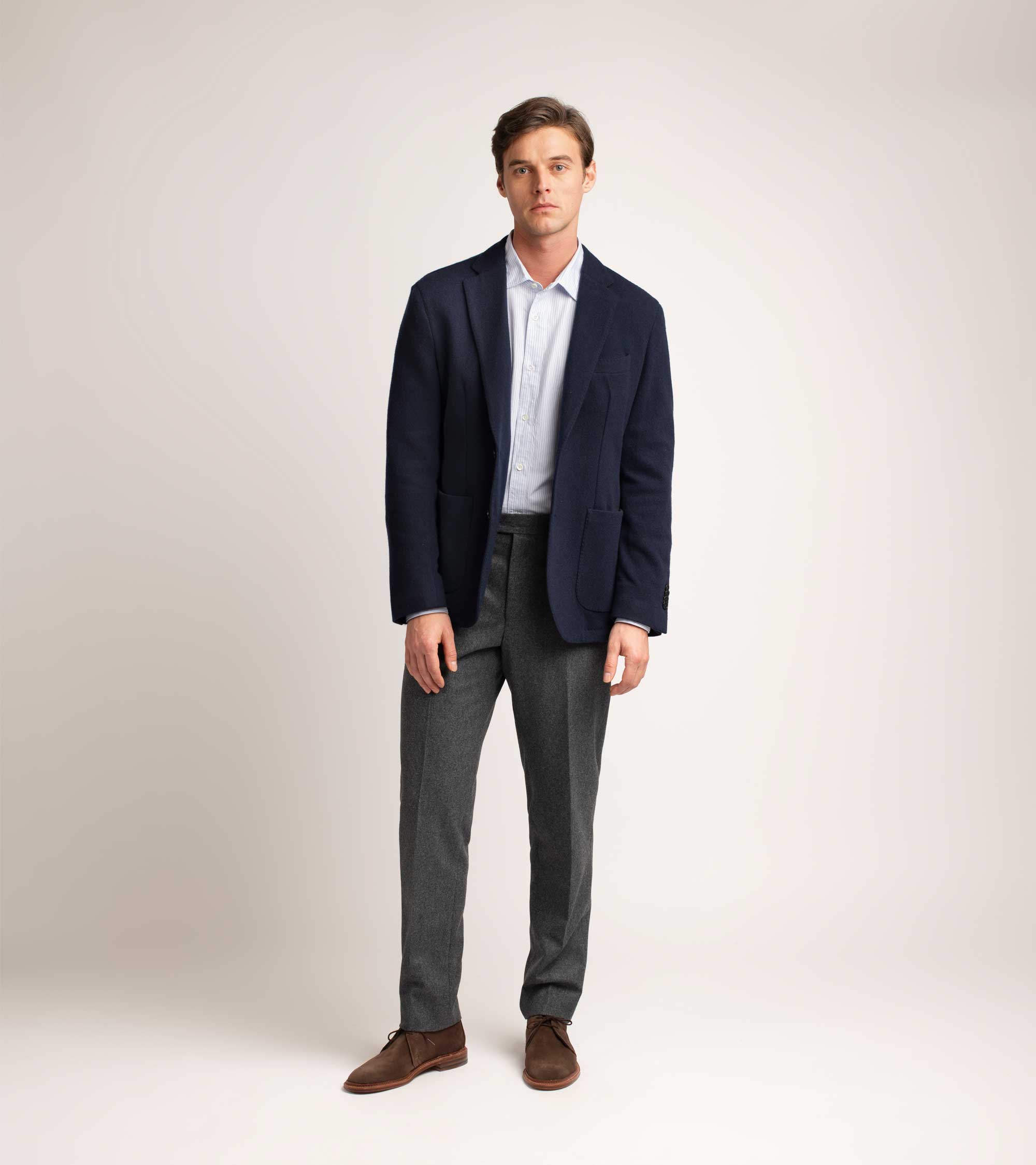 Trunk Walbrook Cashmere Jersey Jacket: Navy
