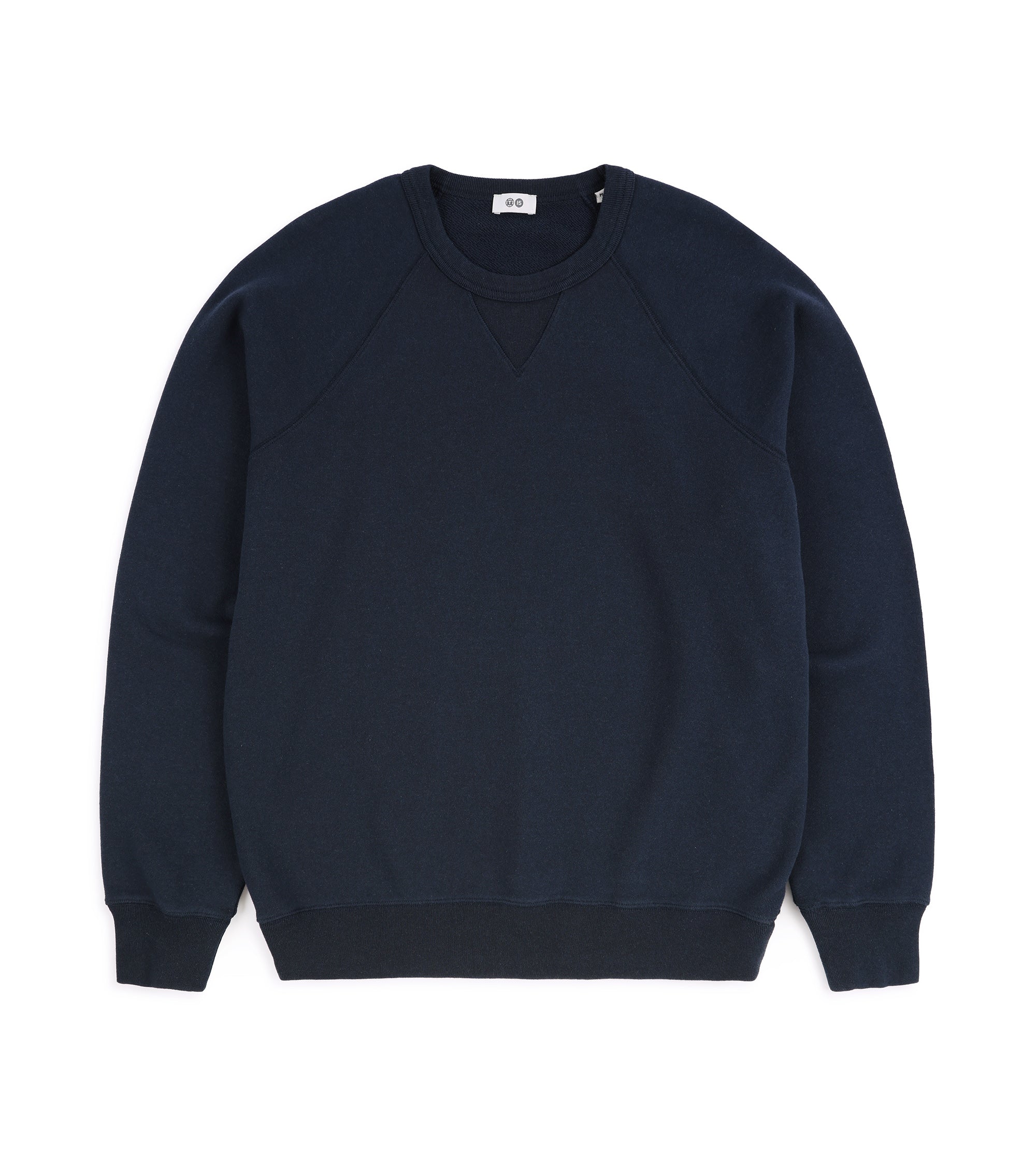Navy blue sweatshirt on a white background