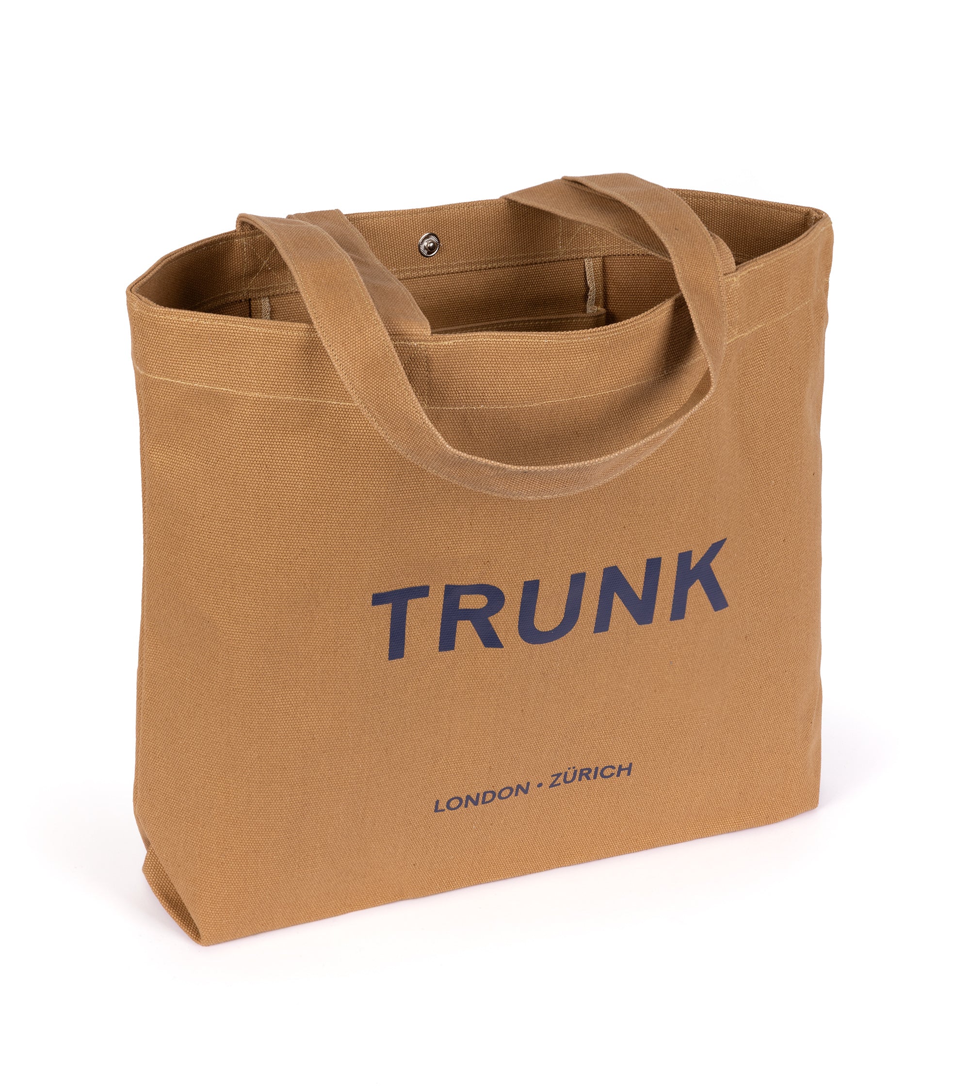 Trunk Cotton Canvas Shopper: Camel