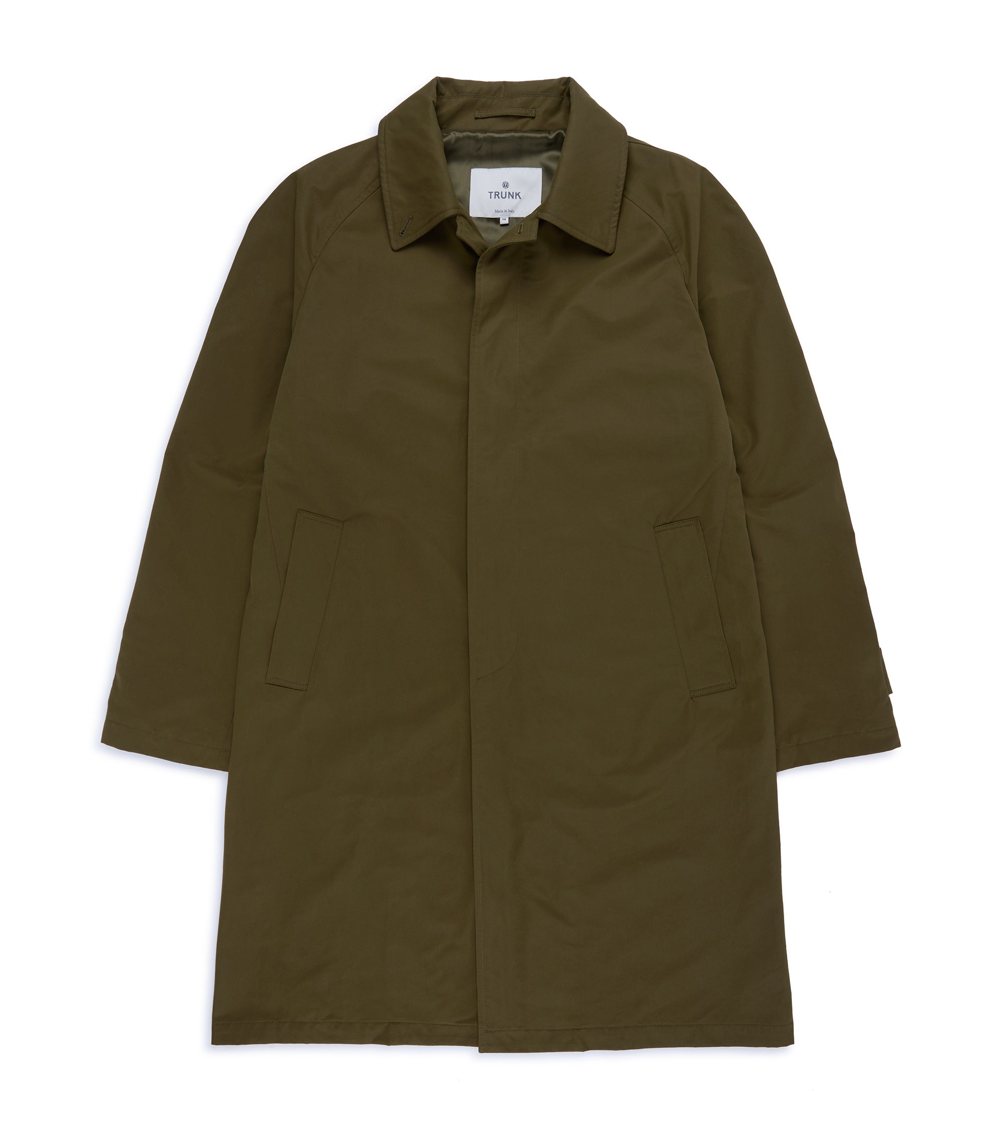 Trunk Harding Cotton Blend Raincoat: Olive