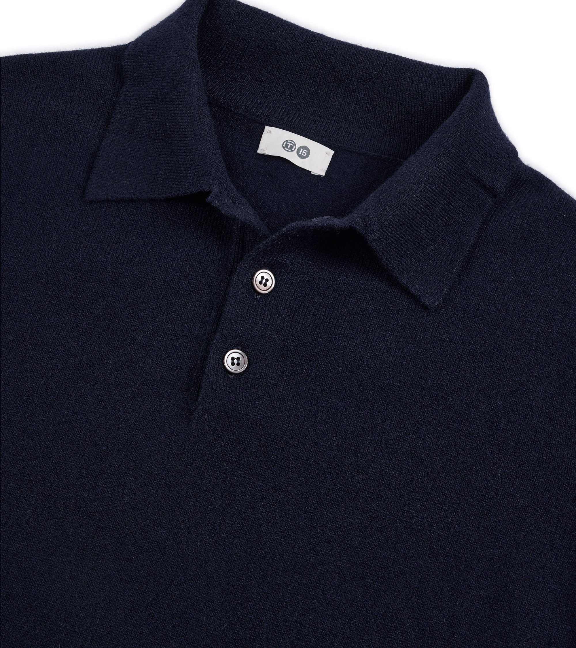 Trunk Hayne Cashmere Knit Polo Shirt: Navy