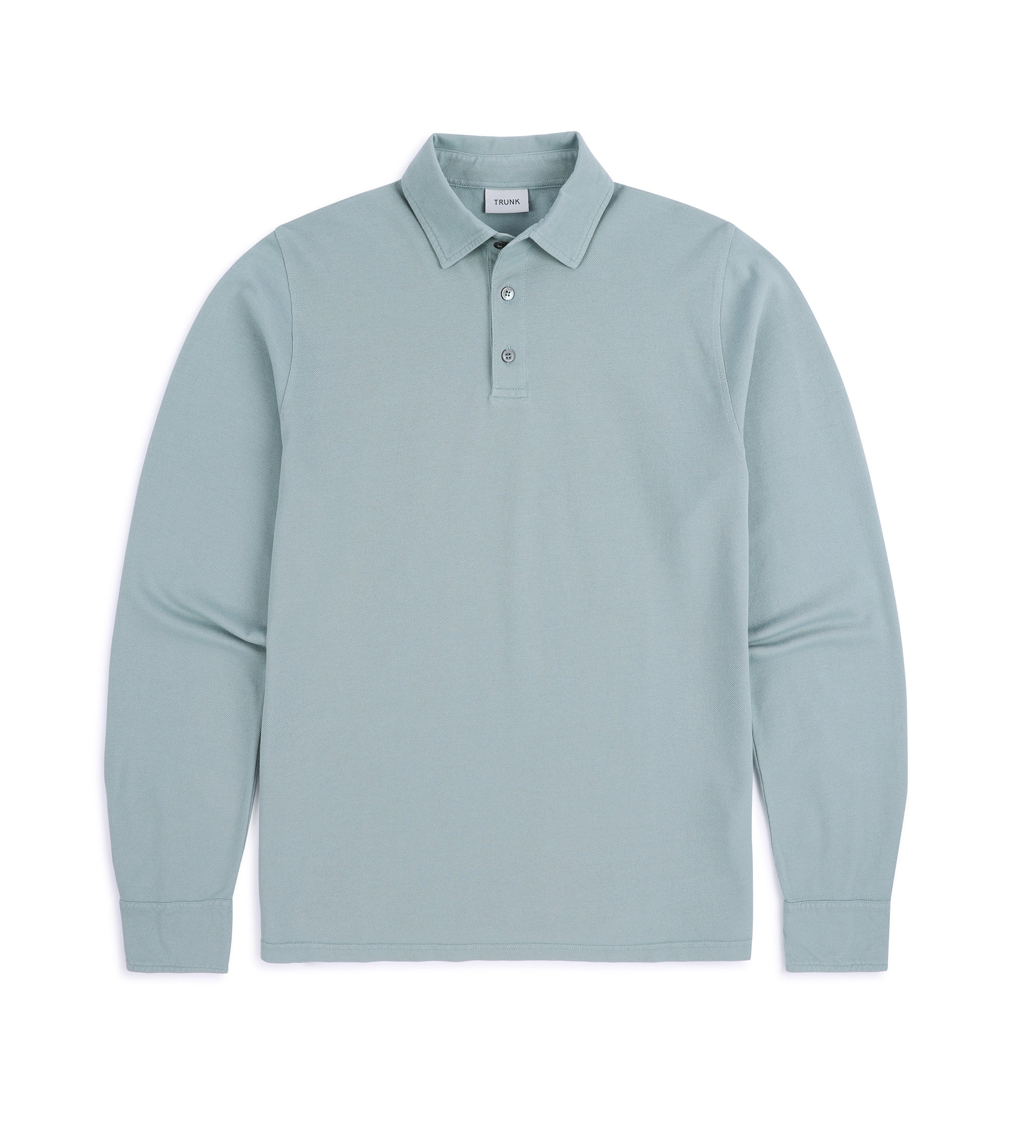 Trunk Moxon Long Sleeve Polo Shirt: Slate Blue