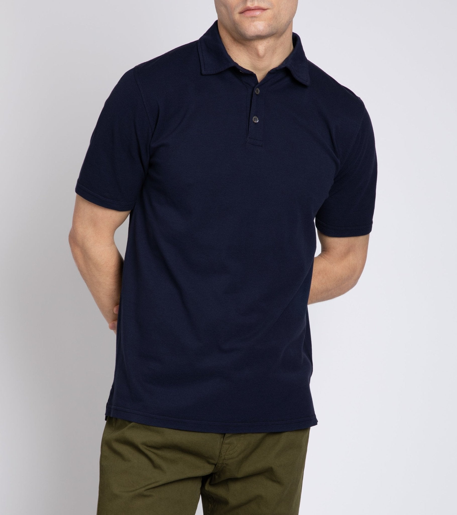 Trunk Moxon Short Sleeve Polo Shirt: Navy - Trunk Clothiers