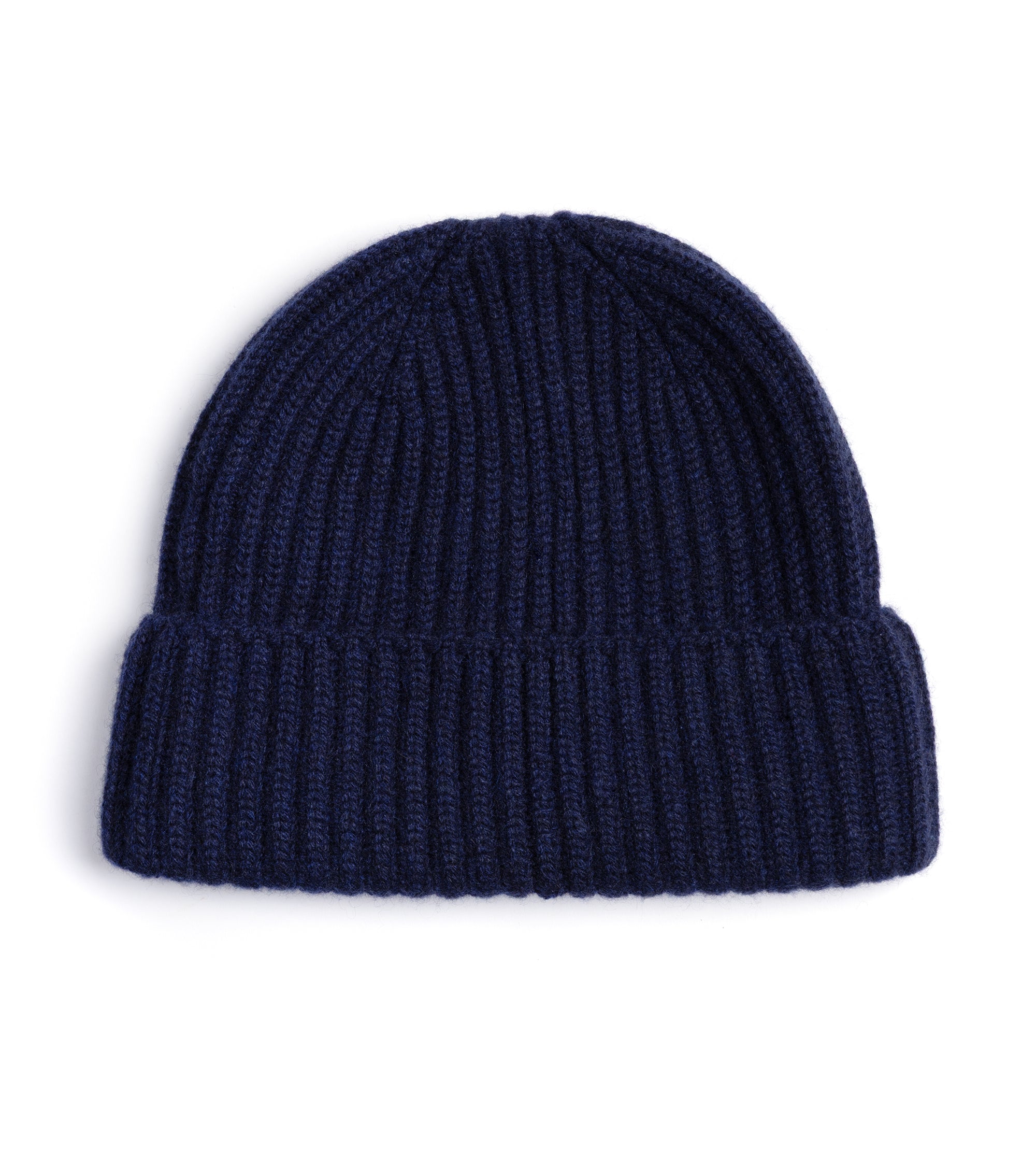Trunk Seamless Ribbed Cashmere Beanie: Navy