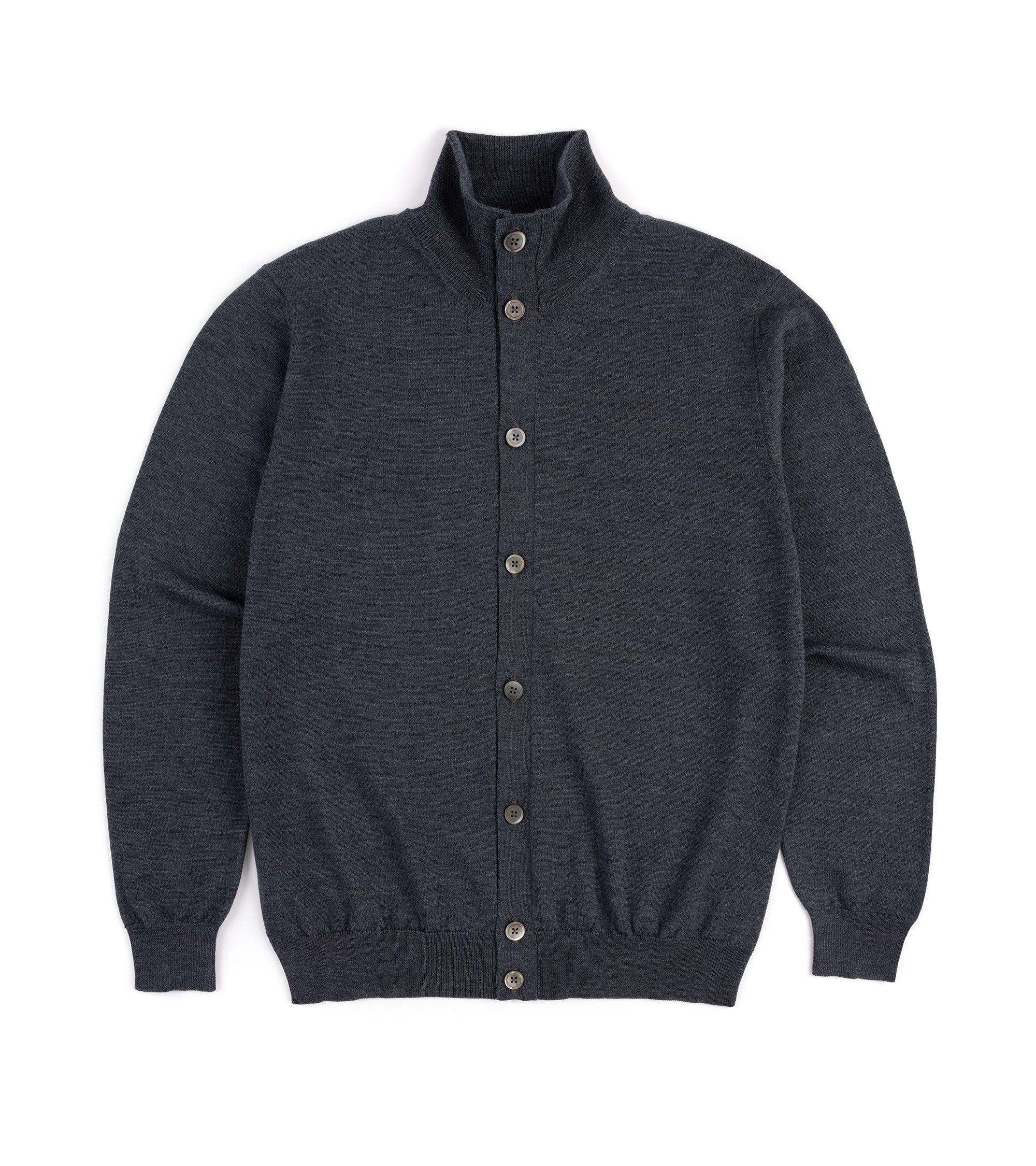 Trunk Stratton Merino Cardigan: Dark Grey