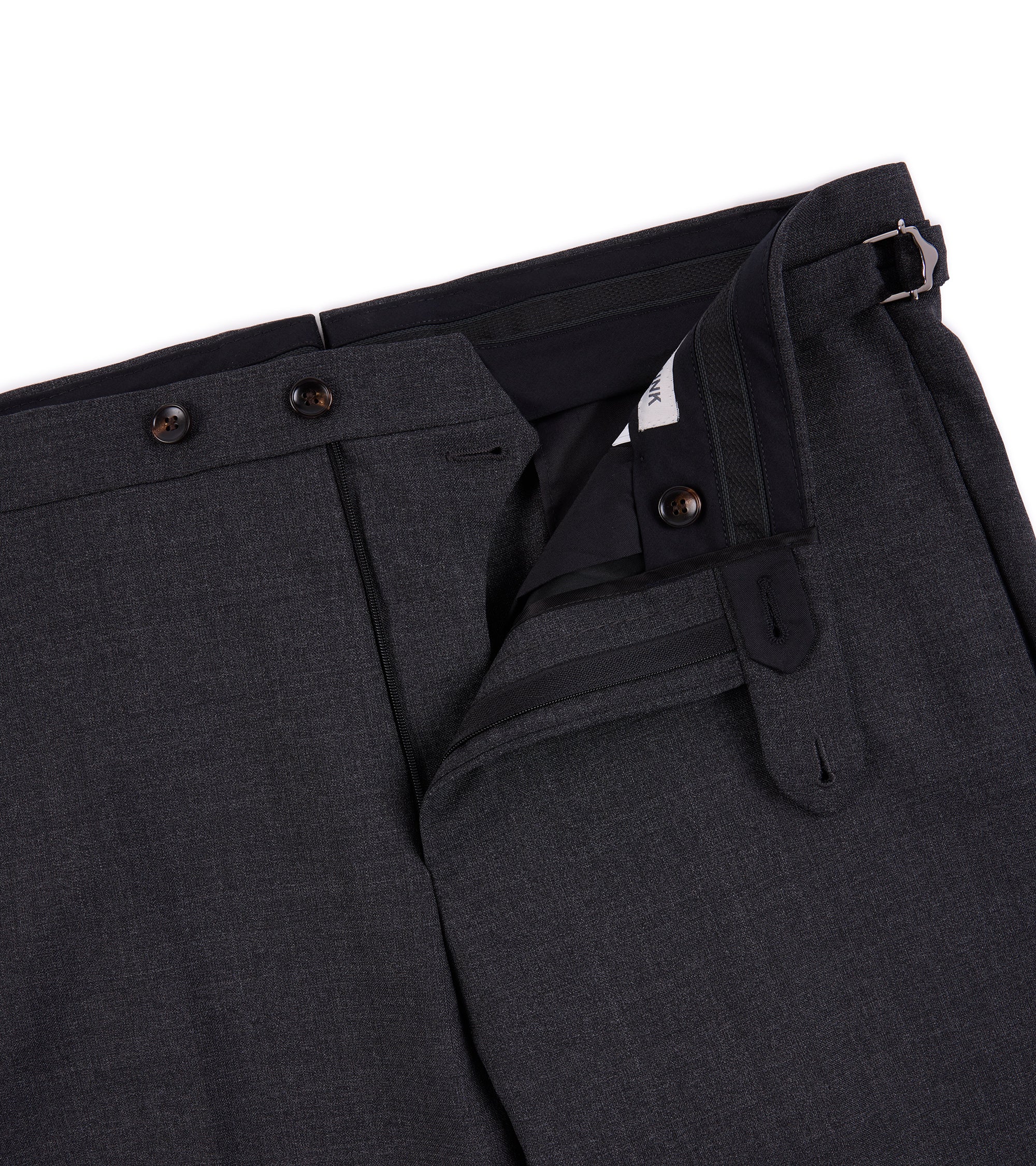 Trunk Walbrook High Twist Wool Suit Trousers: Grey